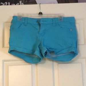 Blue shorts, soft, jean style